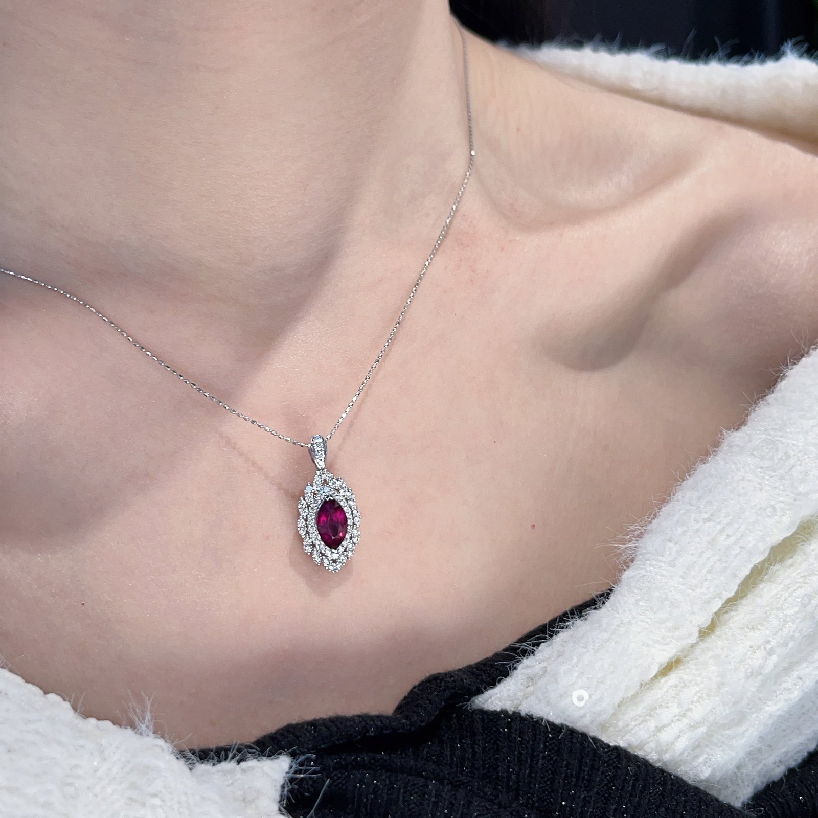 14k Gold 1.45 Ct Natural Ruby & Diamond Ring/pendant( Without Chain ) - 2