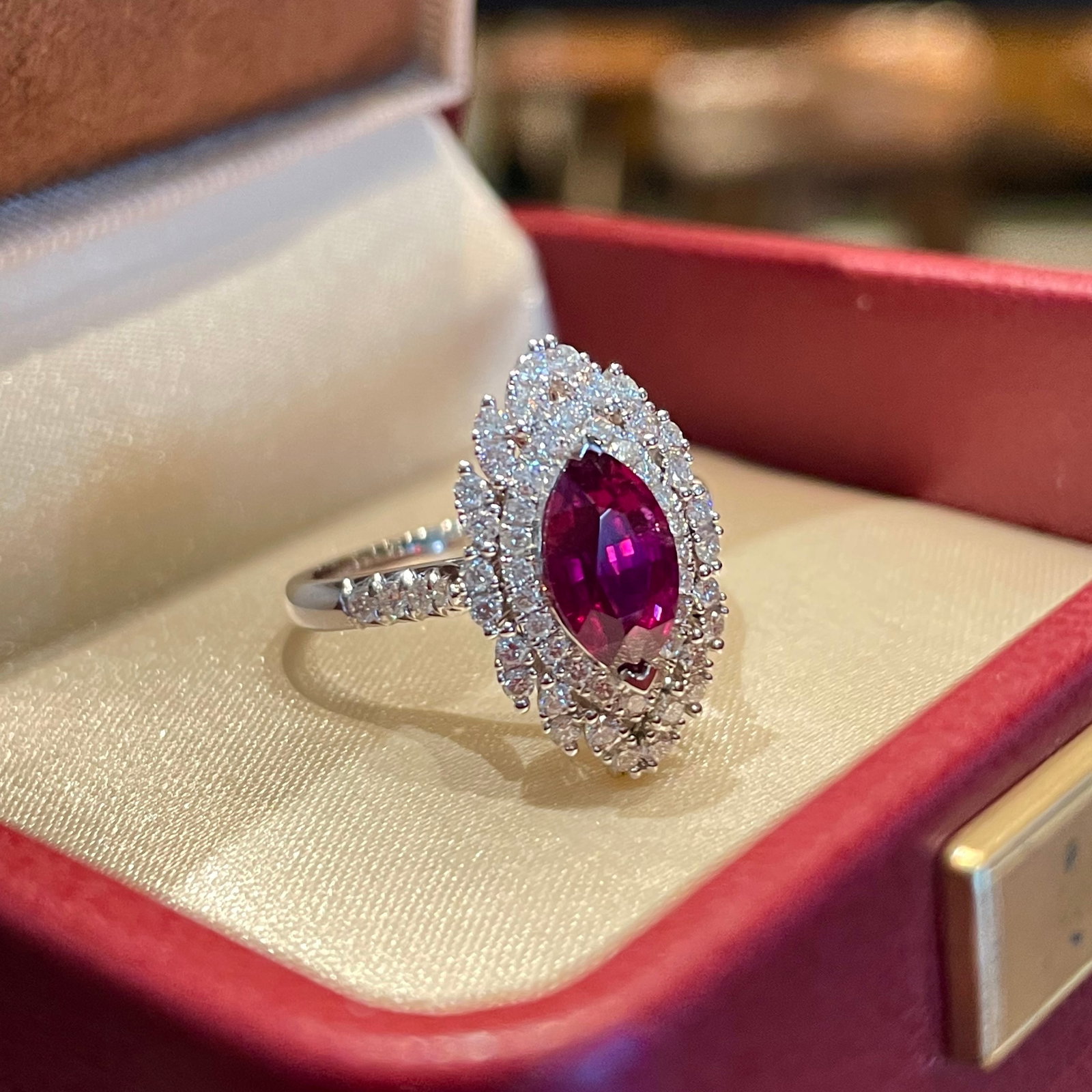 14k Gold 1.45 Ct Natural Ruby & Diamond Ring/pendant( Without Chain ) - 5