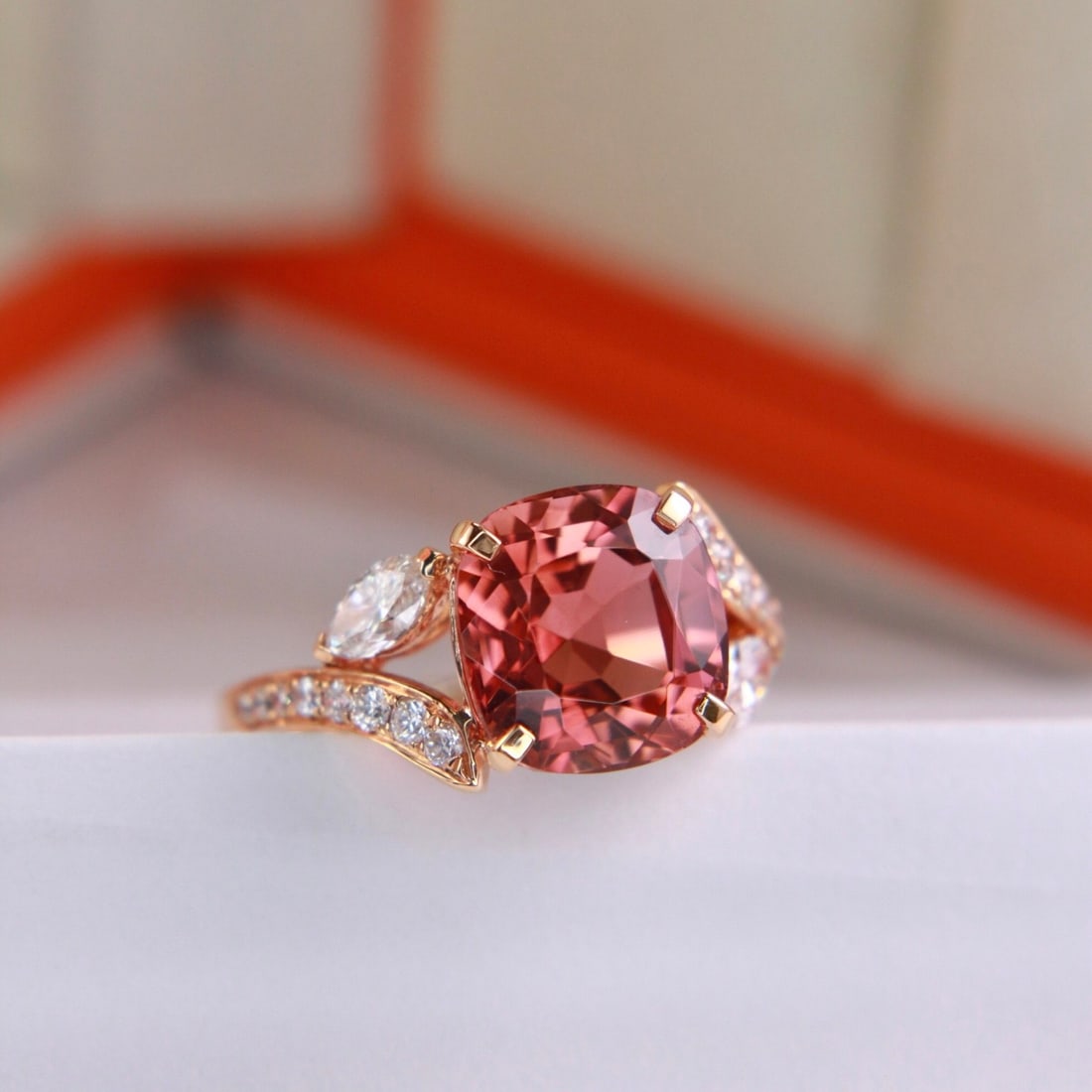14k Gold 4.81 Ctw Natural Tourmaline & Diamond Ring - 5