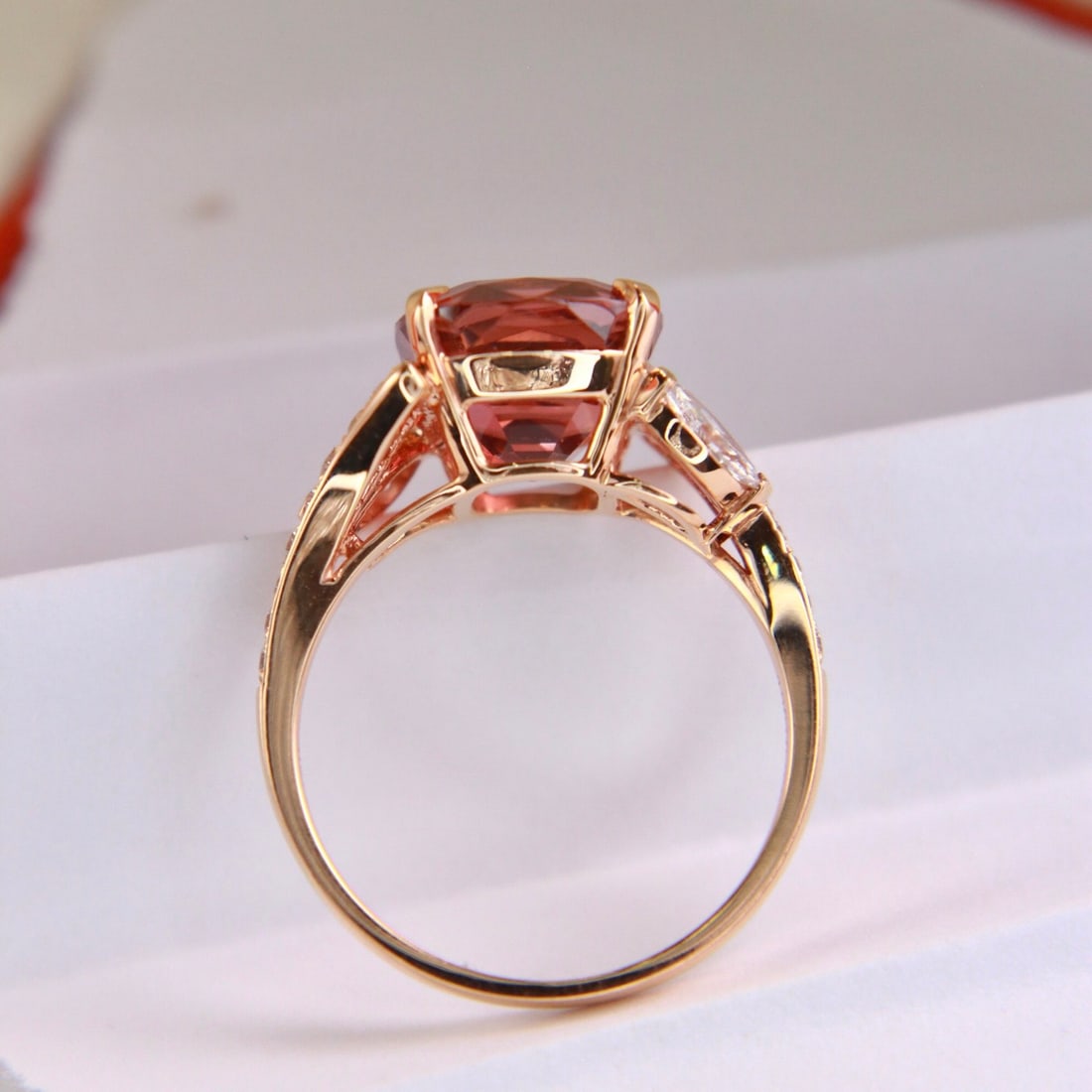 14k Gold 4.81 Ctw Natural Tourmaline & Diamond Ring - 6