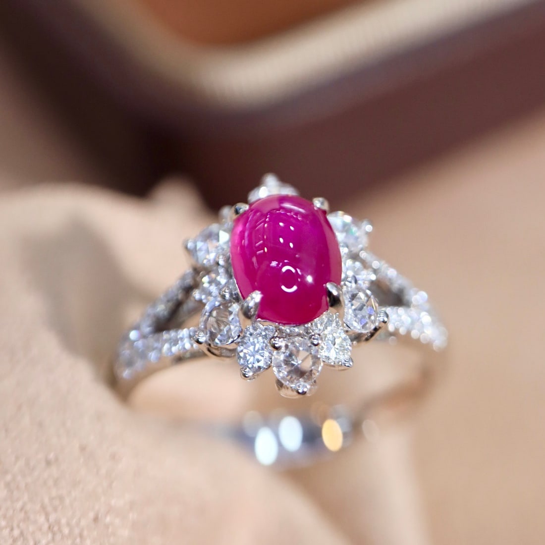14k Gold 1.59 Ctw Natural Ruby & Diamond Ring - 4