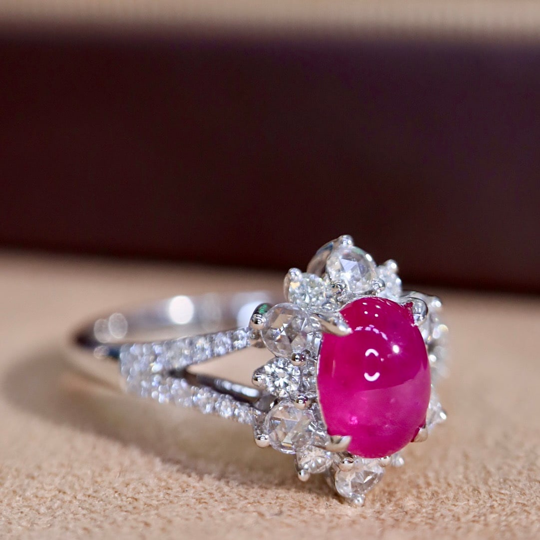 14k Gold 1.59 Ctw Natural Ruby & Diamond Ring - 6
