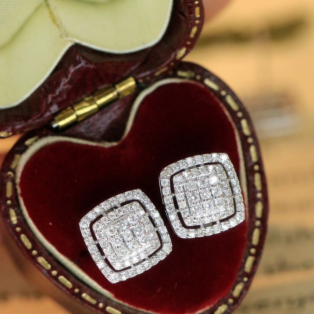 14k Gold 0.5 Ct Natural H Diamond Earrings - 7