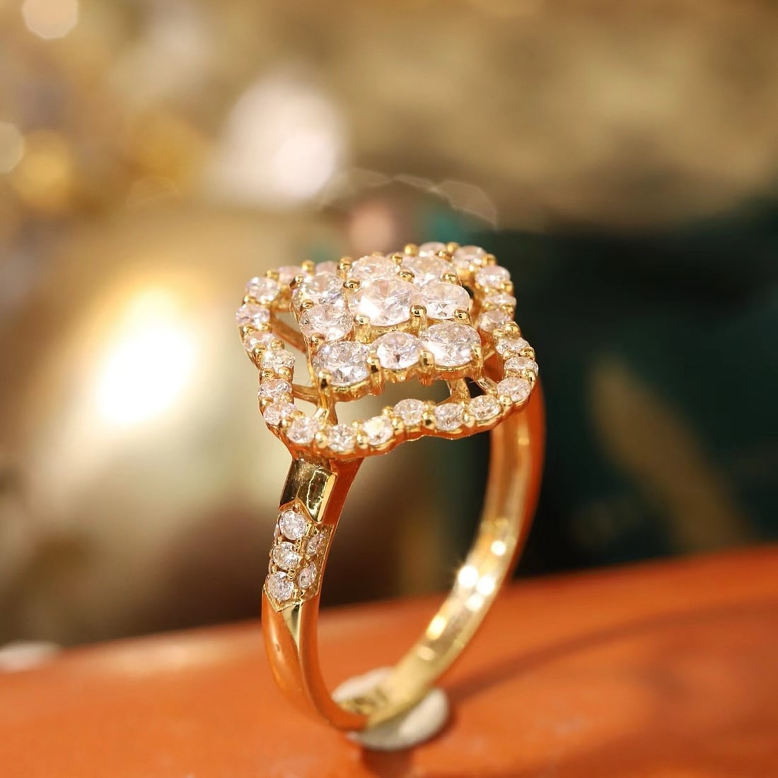 14k Gold 1.10 Ct Natural H Diamond Ring - 3