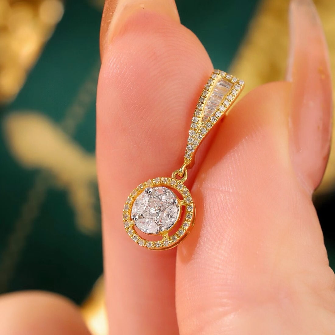 14k Gold 0.60 Ct Natural H Diamond Earrings - 7