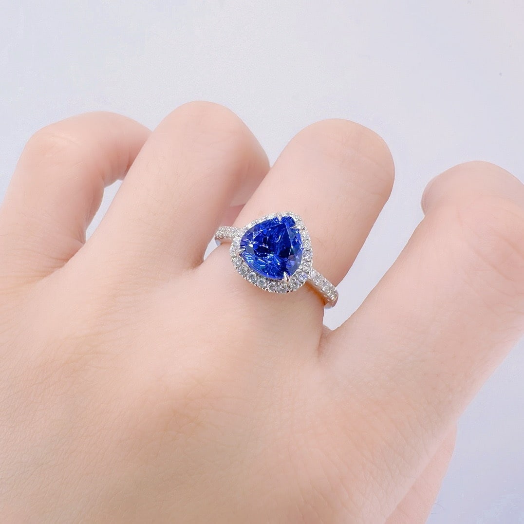 14k Gold 2.73 Ctw Natural Tanzanite & Diamond Ring - 3
