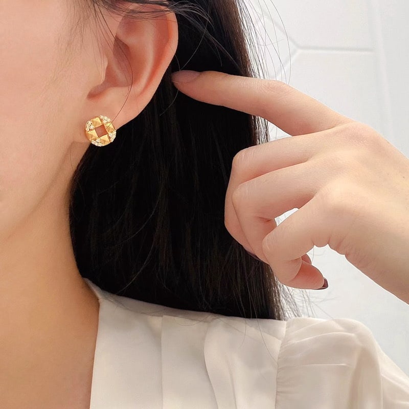 14k Gold 0.28 Ct Natural H Diamond Earrings - 2