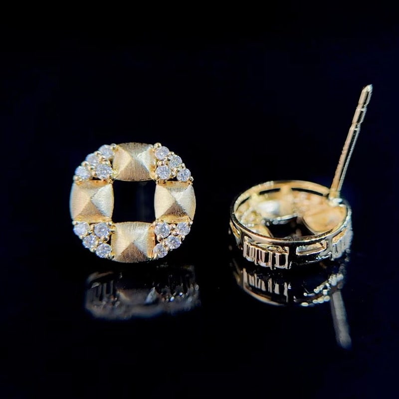 14k Gold 0.28 Ct Natural H Diamond Earrings - 3