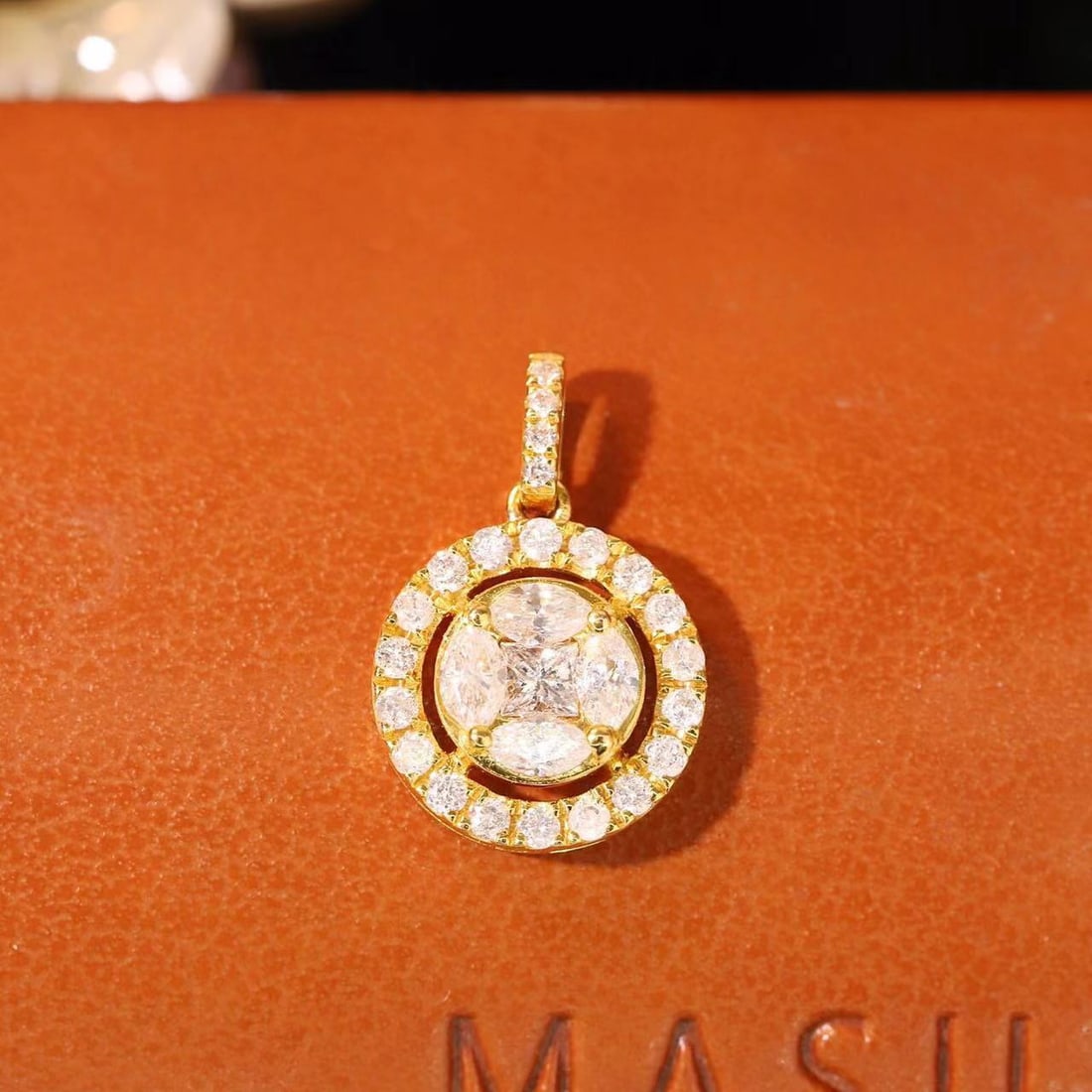 14k Gold 0.60 Ct Natural H Diamond Pendant( Without Chain ) - 2