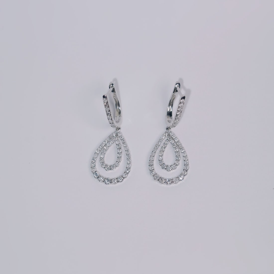 14k Gold 1.28 Ct Natural H Diamond Earrings - 3