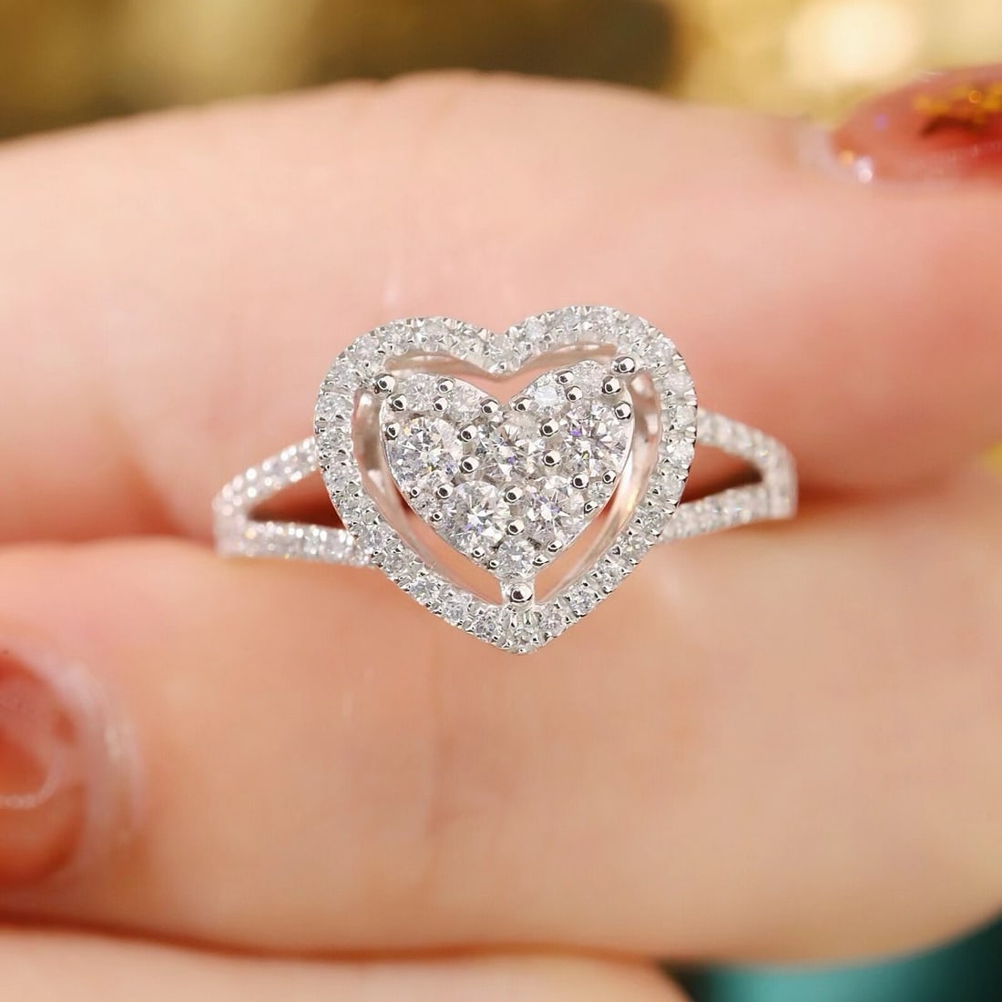 14k Gold 0.75 Ct Natural H Diamond Ring - 5