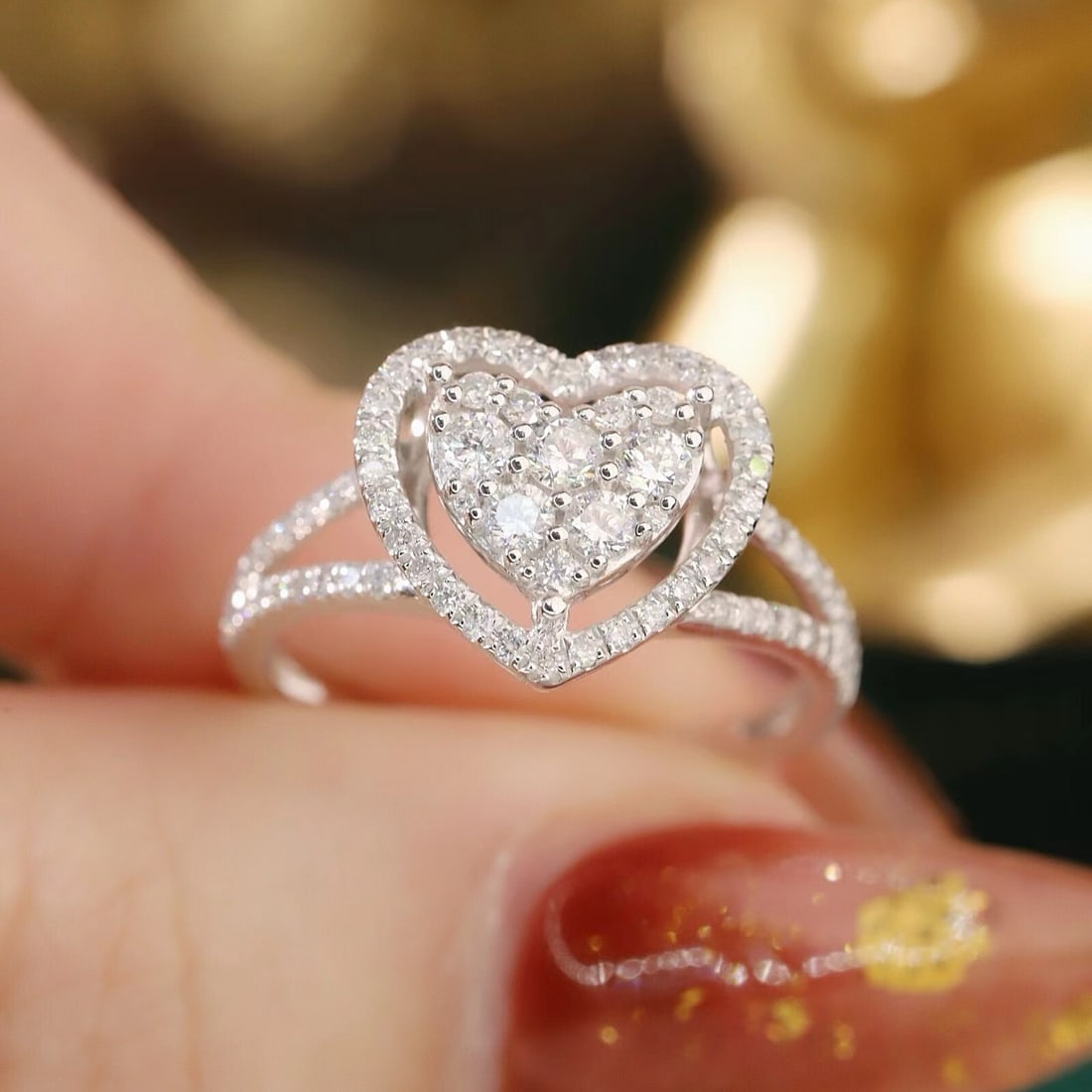 14k Gold 0.75 Ct Natural H Diamond Ring - 6
