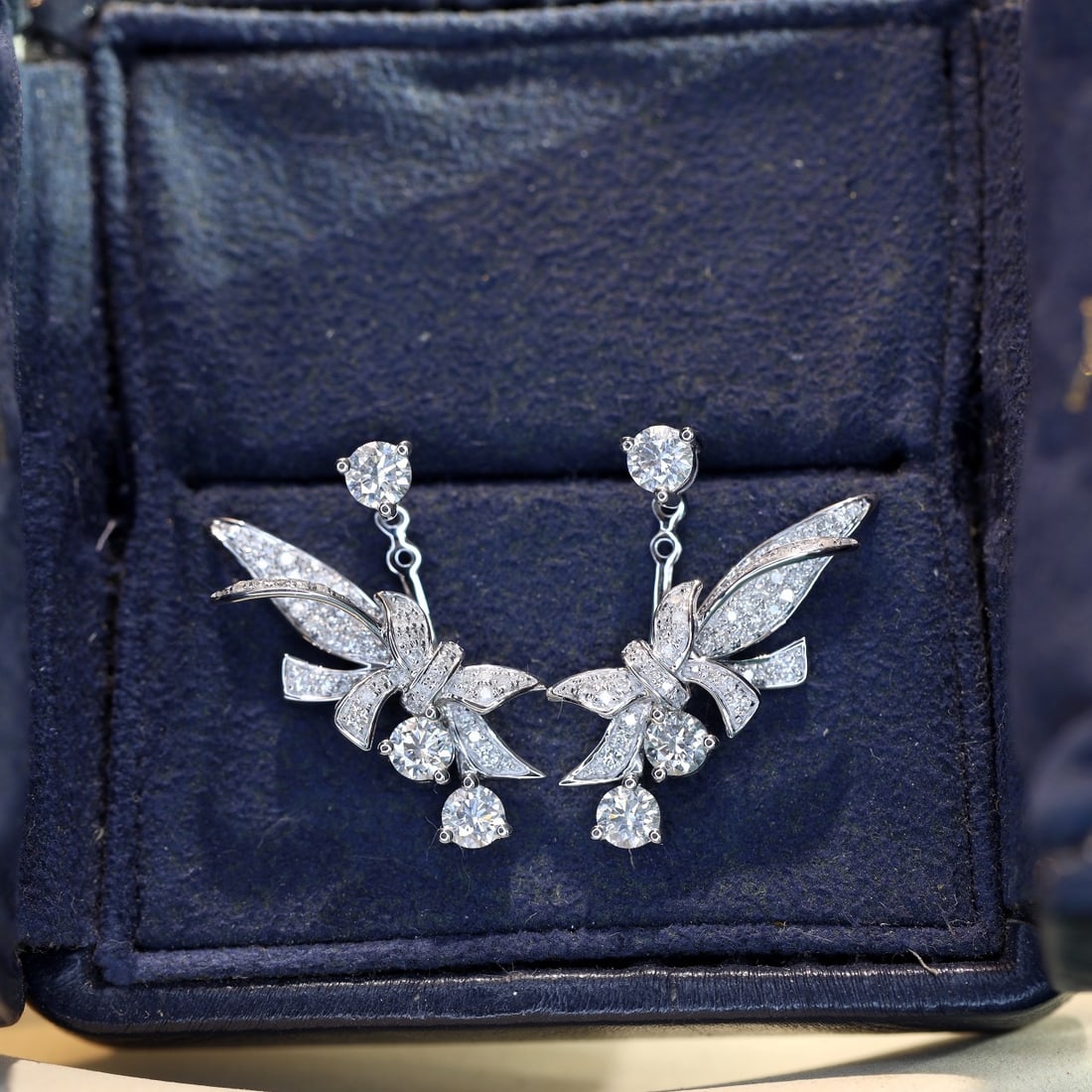 14k Gold 1.4 Ct Natural H Diamond Earrings - 2