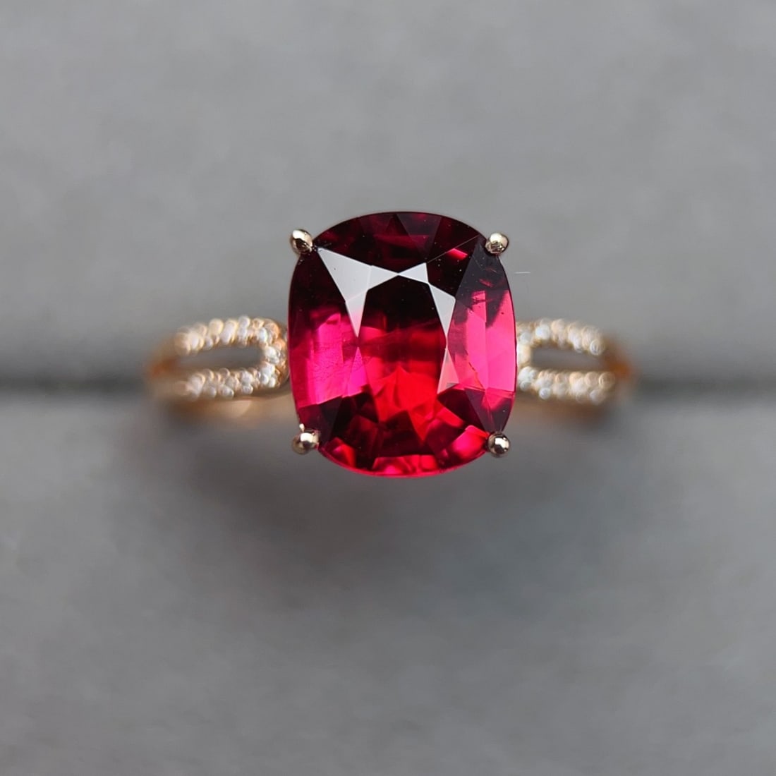 14k Gold 2.61 Ctw Natural Tourmaline & Diamond Ring - 4