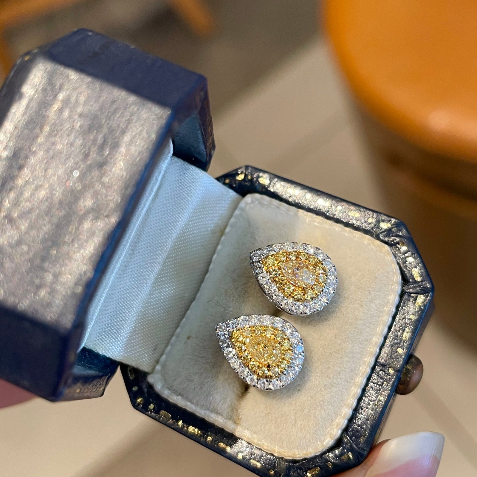 14k Gold 0.62 Ct Natural H Diamond Earrings - 3