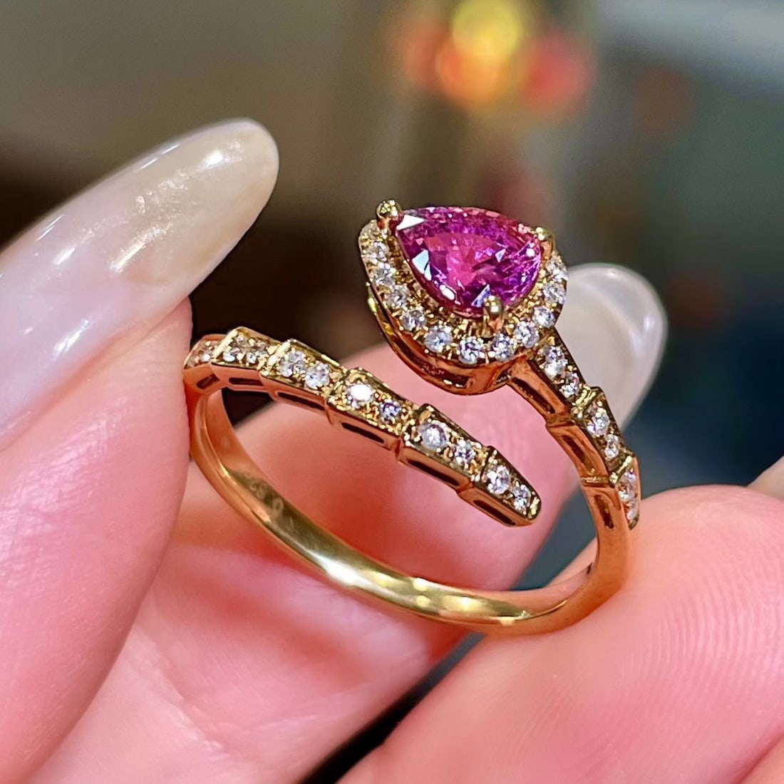 14k Gold 1.03 Ctw Natural Sapphire & Diamond Ring - 3