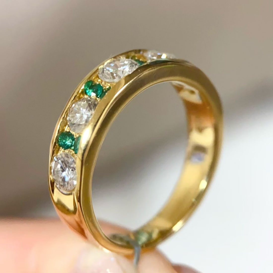 14k Gold 1.14 Ctw Natural Emerald & Diamond Ring - 2