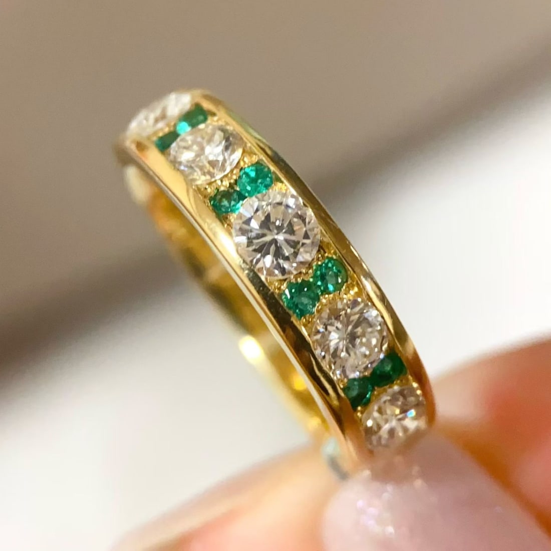 14k Gold 1.14 Ctw Natural Emerald & Diamond Ring - 3