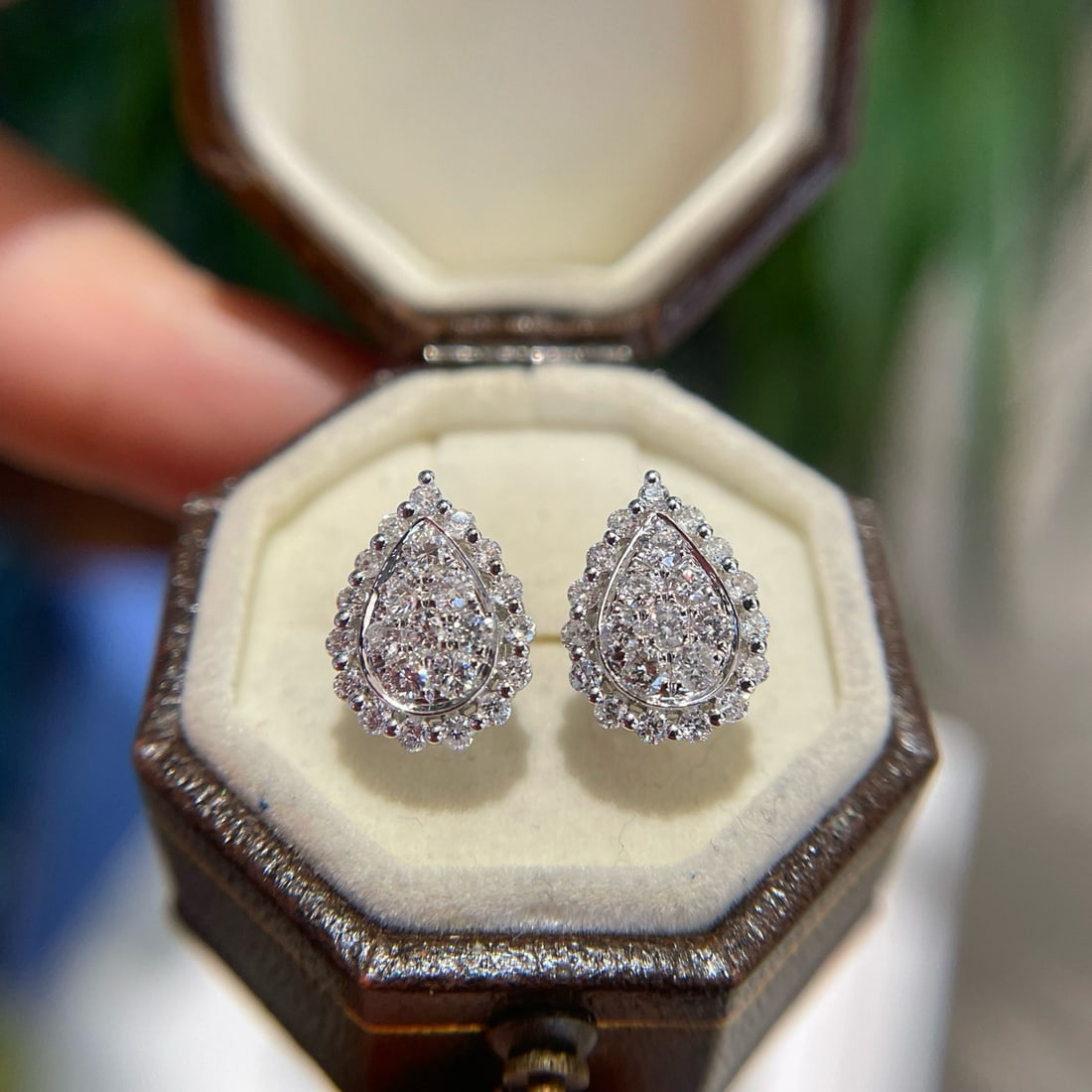 14k Gold 0.60 Ct Natural H Diamond Earrings - 3