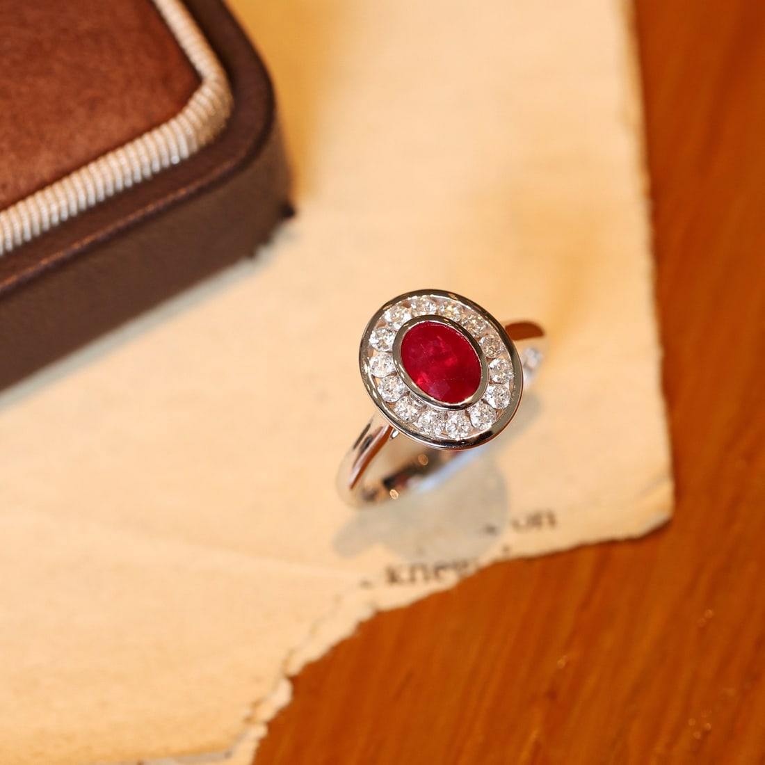 14k Gold 1.53 Ctw Vivid Red Natural Ruby & Diamond Ring - 3