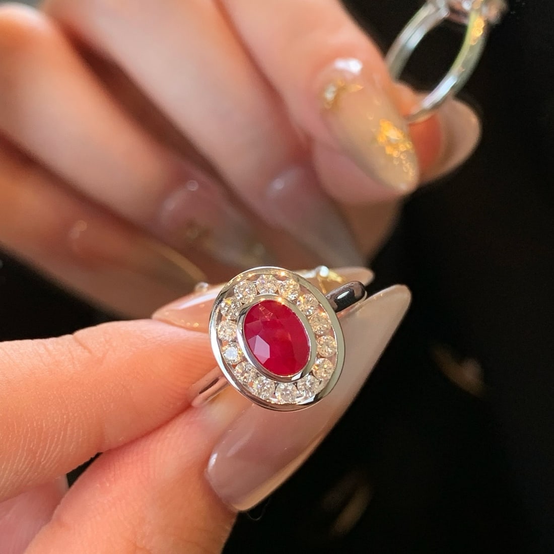 14k Gold 1.53 Ctw Vivid Red Natural Ruby & Diamond Ring - 4