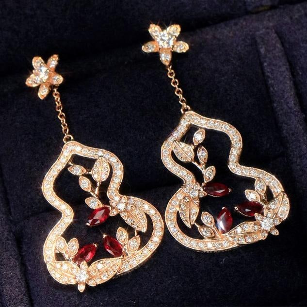 14k Gold 0.7 Ct Natural H Diamond Earrings - 3