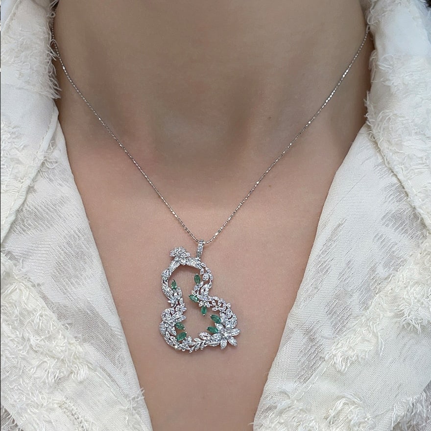14k Gold 0.60 Ct Natural H Diamond Pendant( Without Chain ) - 2