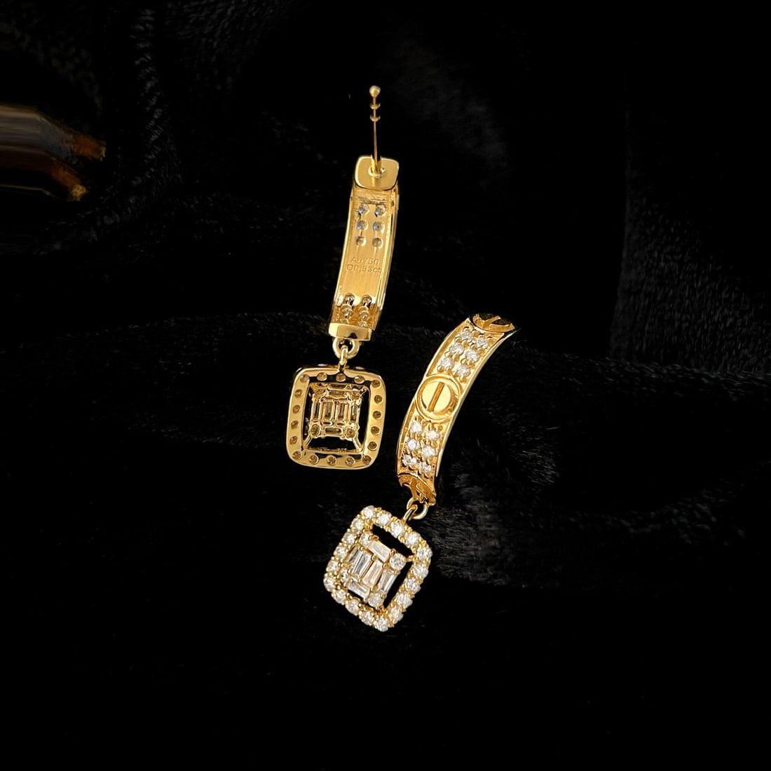 14k Gold 1.06 Ct Natural H Diamond Earrings - 3