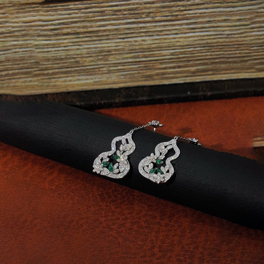 14k Gold 0.50 Ct Natural H Diamond Earrings - 2
