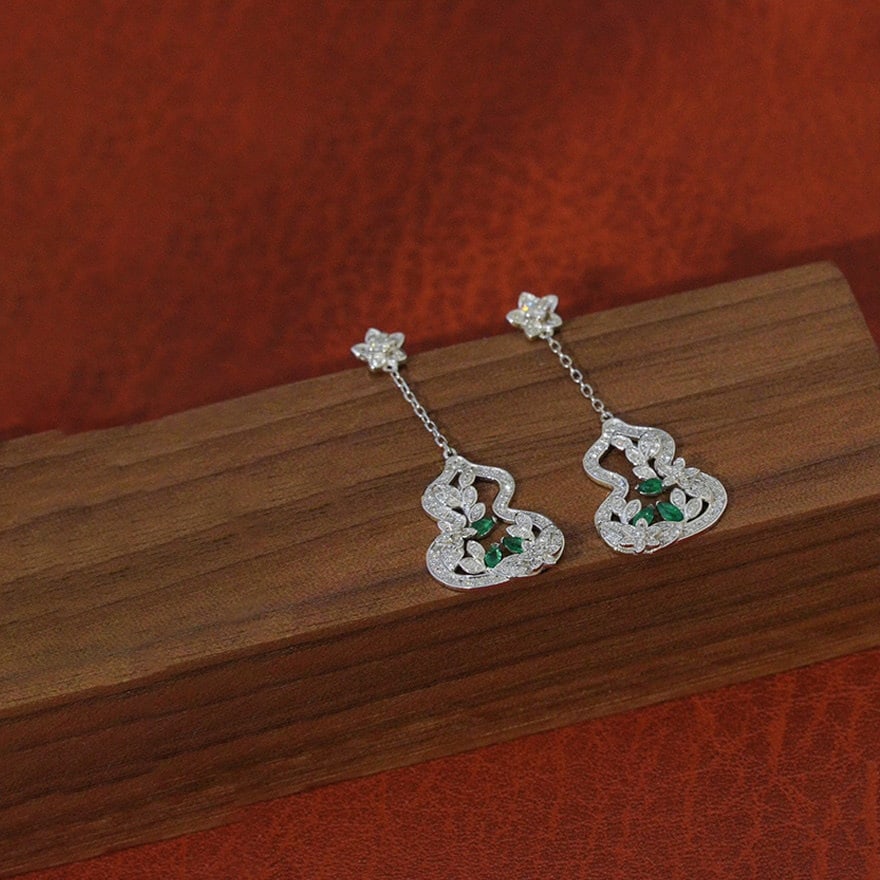 14k Gold 0.50 Ct Natural H Diamond Earrings - 5