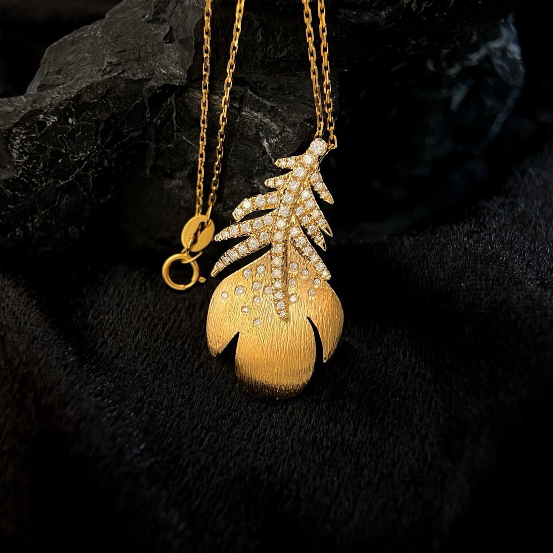 14k Gold 0.42 Ct Natural H Diamond Pendant( Without Chain ) - 4