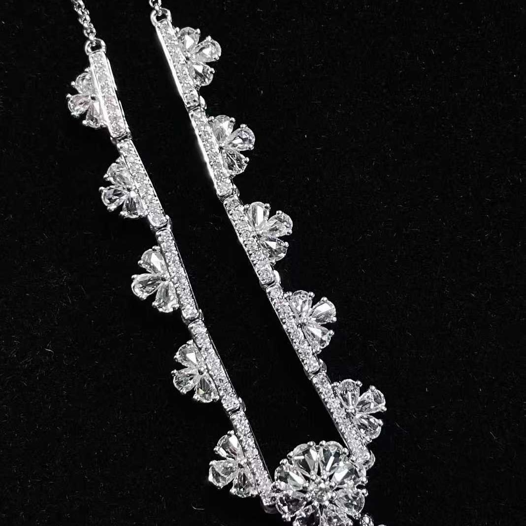 14k Gold 3.85 Ctw Natural Diamond & Emerald Jewelry Set - 4