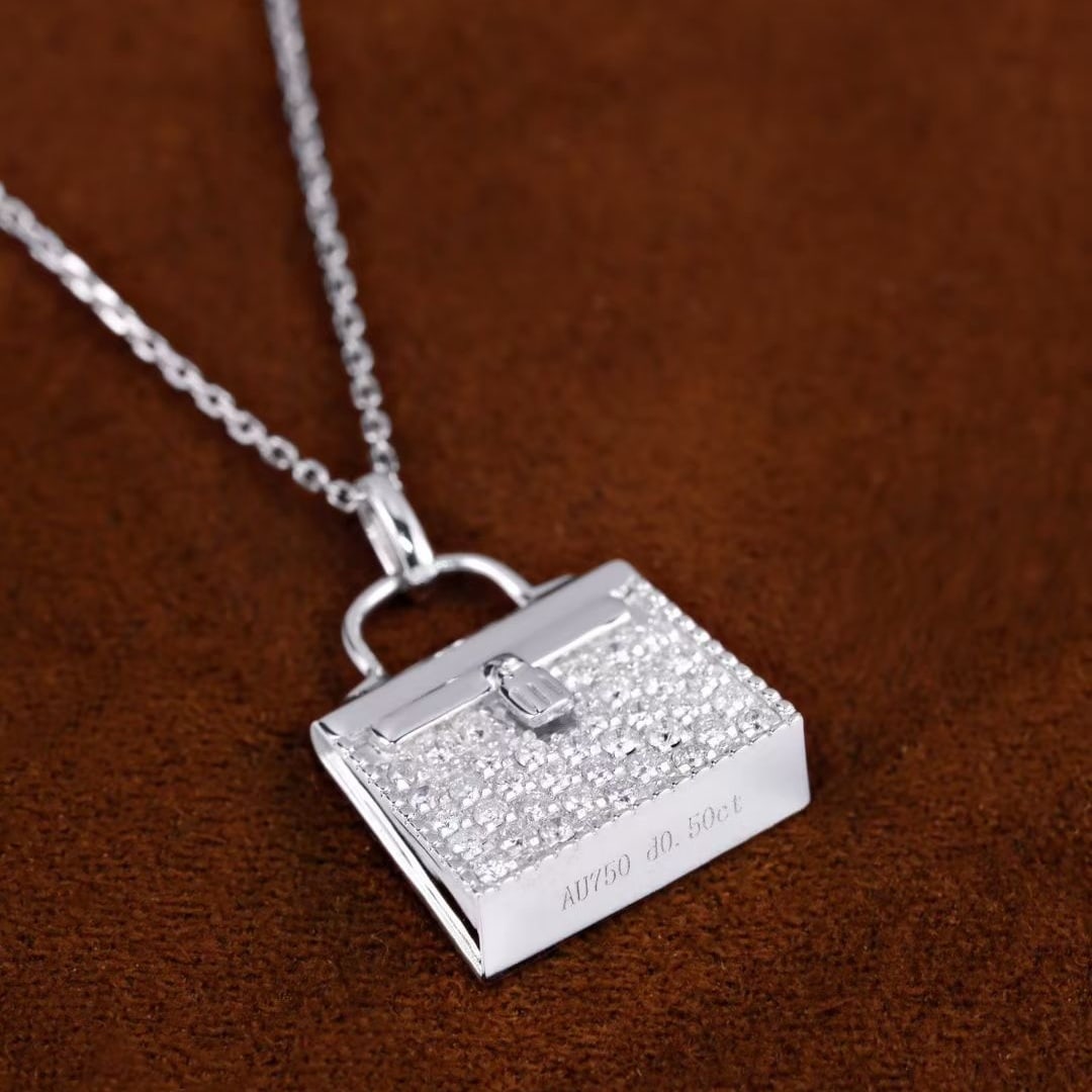 14k Gold 0.32 Ct Natural H Diamond Pendant( Without Chain ) - 2