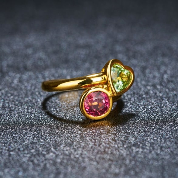 14k Gold 3.0 Ct Natural Tourmaline Ring - 2