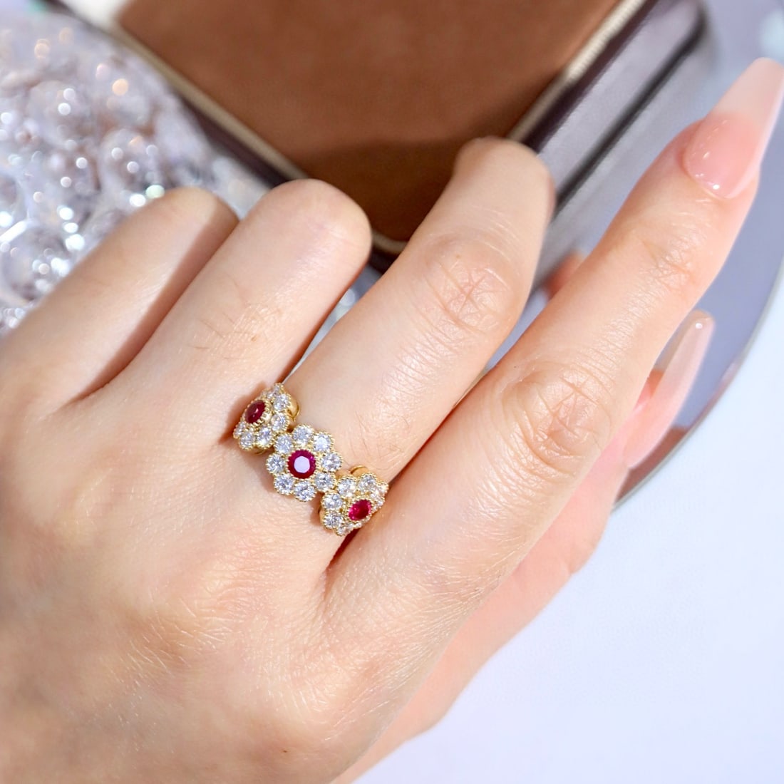 14k Gold 1.75 Ctw Natural Ruby & Diamond Ring - 4