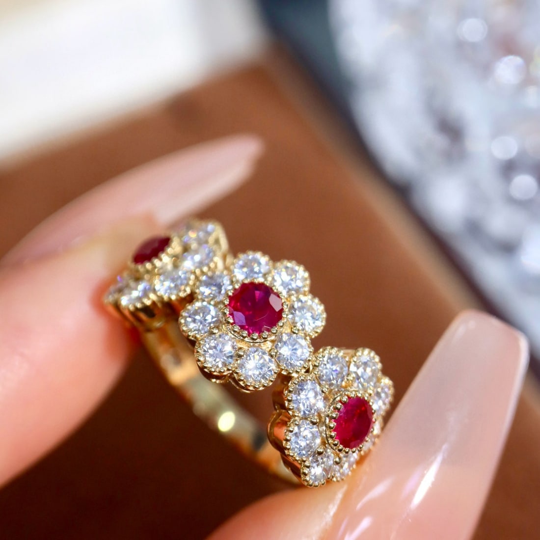 14k Gold 1.75 Ctw Natural Ruby & Diamond Ring - 6