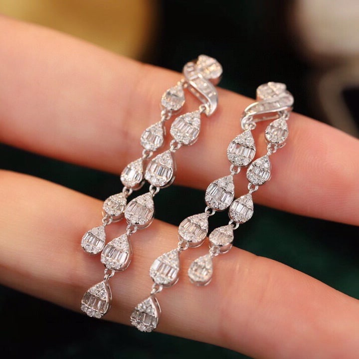 14k Gold 1.4 Ct Natural H Diamond Earrings - 3