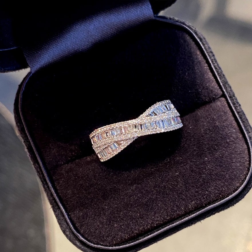 14k Gold 0.5 Ct Natural H Diamond Ring - 2