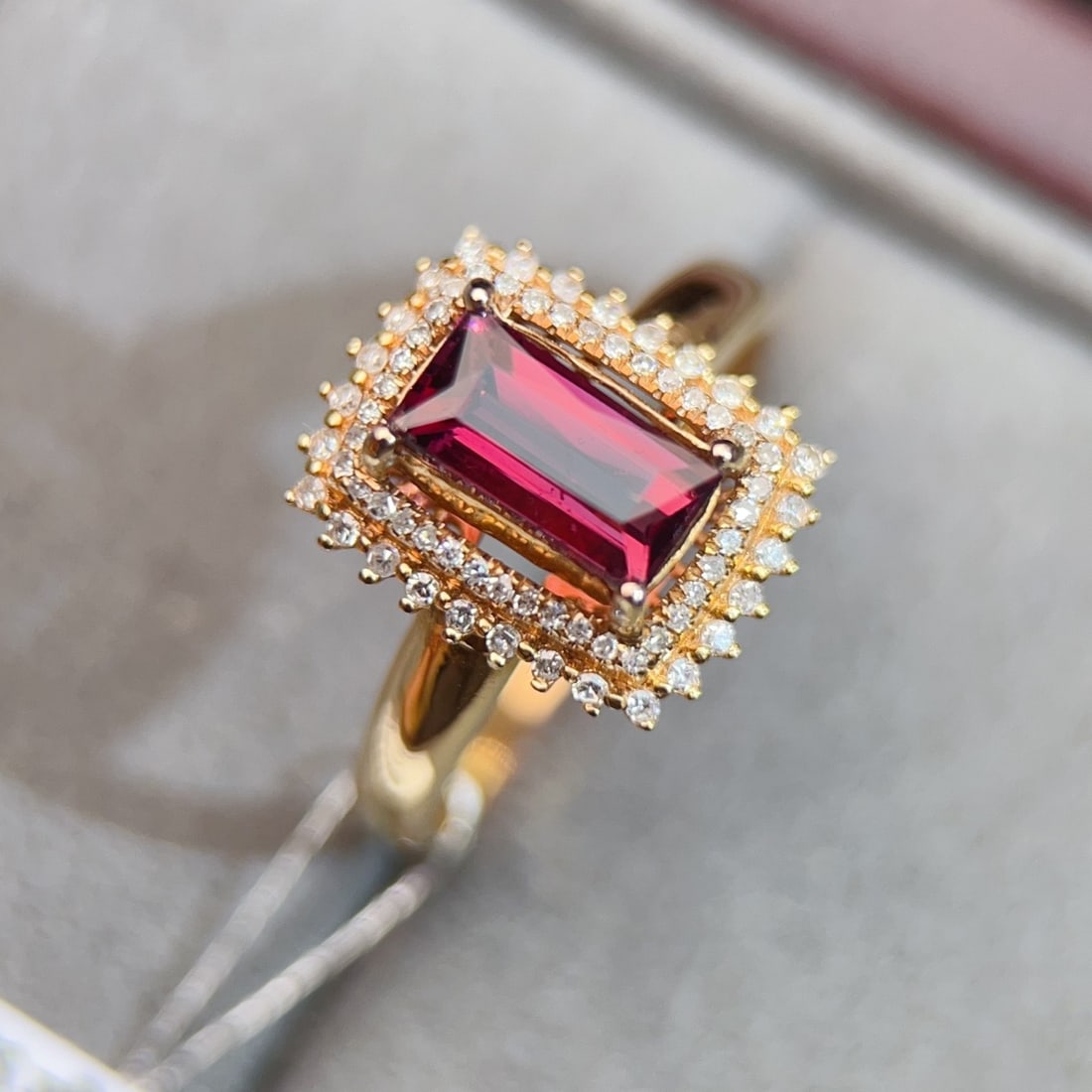 14k Gold 1.39 Ctw Natural Tourmaline & Diamond Ring - 4