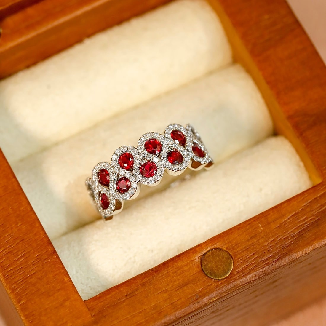 14k Gold 1.16 Ctw Natural Ruby & Diamond Ring - 3