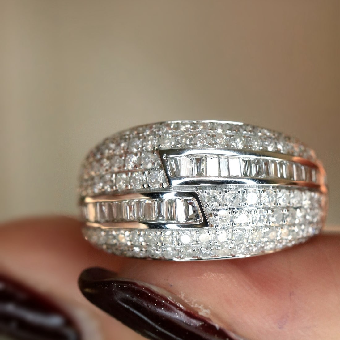 14k Gold 1.45 Ct Natural H Diamond Ring - 2