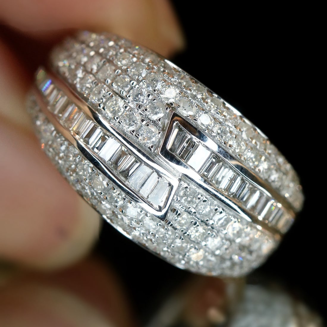 14k Gold 1.45 Ct Natural H Diamond Ring - 3