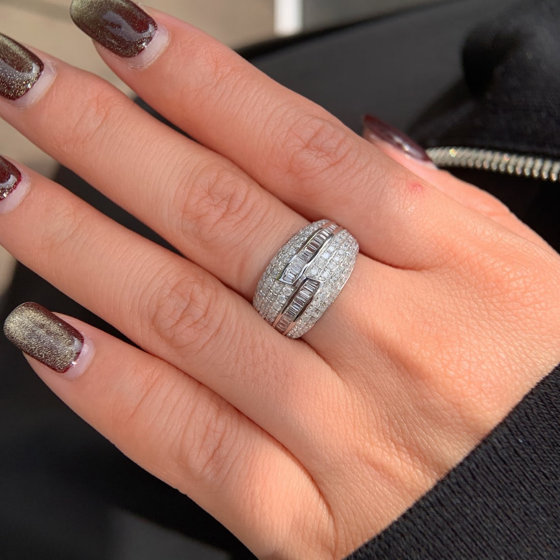 14k Gold 1.45 Ct Natural H Diamond Ring - 4