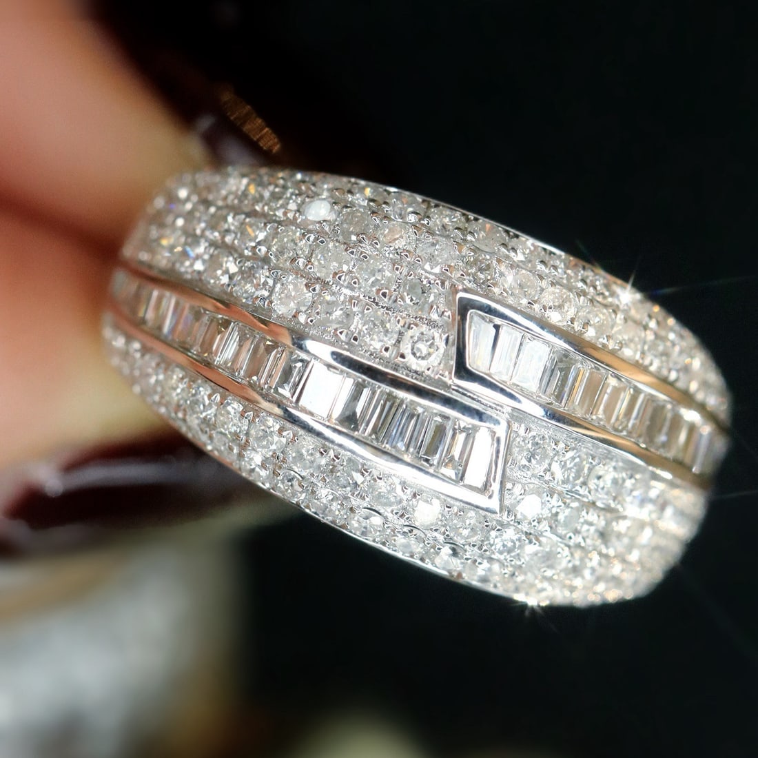 14k Gold 1.45 Ct Natural H Diamond Ring - 7
