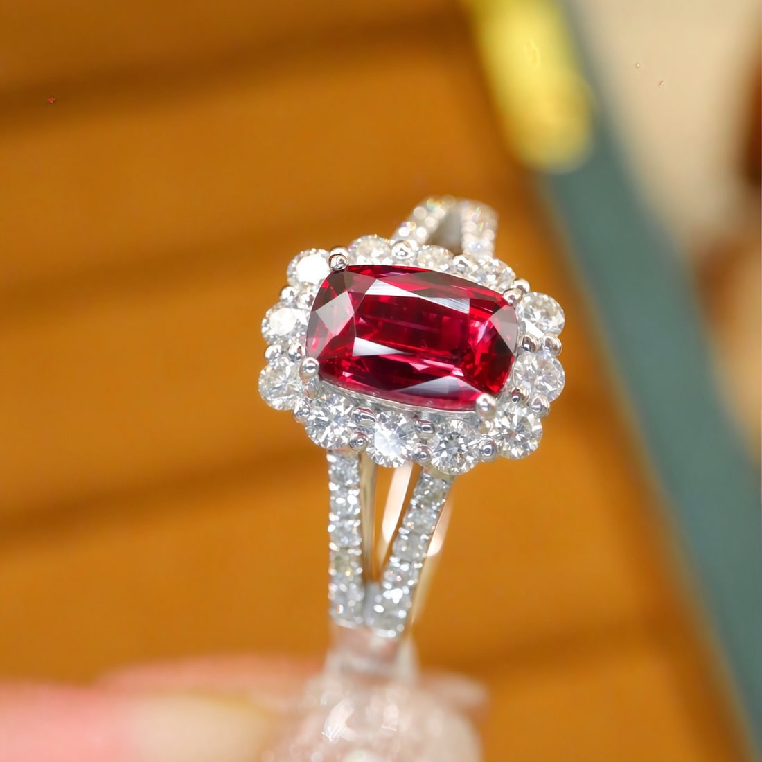 14k Gold 1.51 Ctw Natural Ruby & Diamond Ring - 3