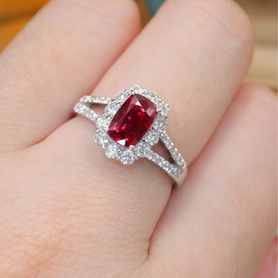 14k Gold 1.51 Ctw Natural Ruby & Diamond Ring - 5