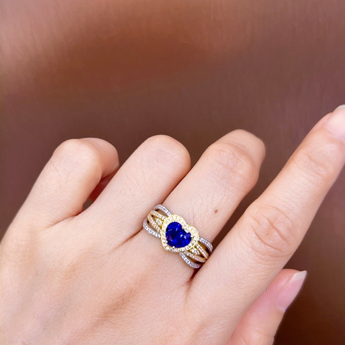 14k Gold 1.84 Ctw Natural Sapphire & Diamond Ring - 5