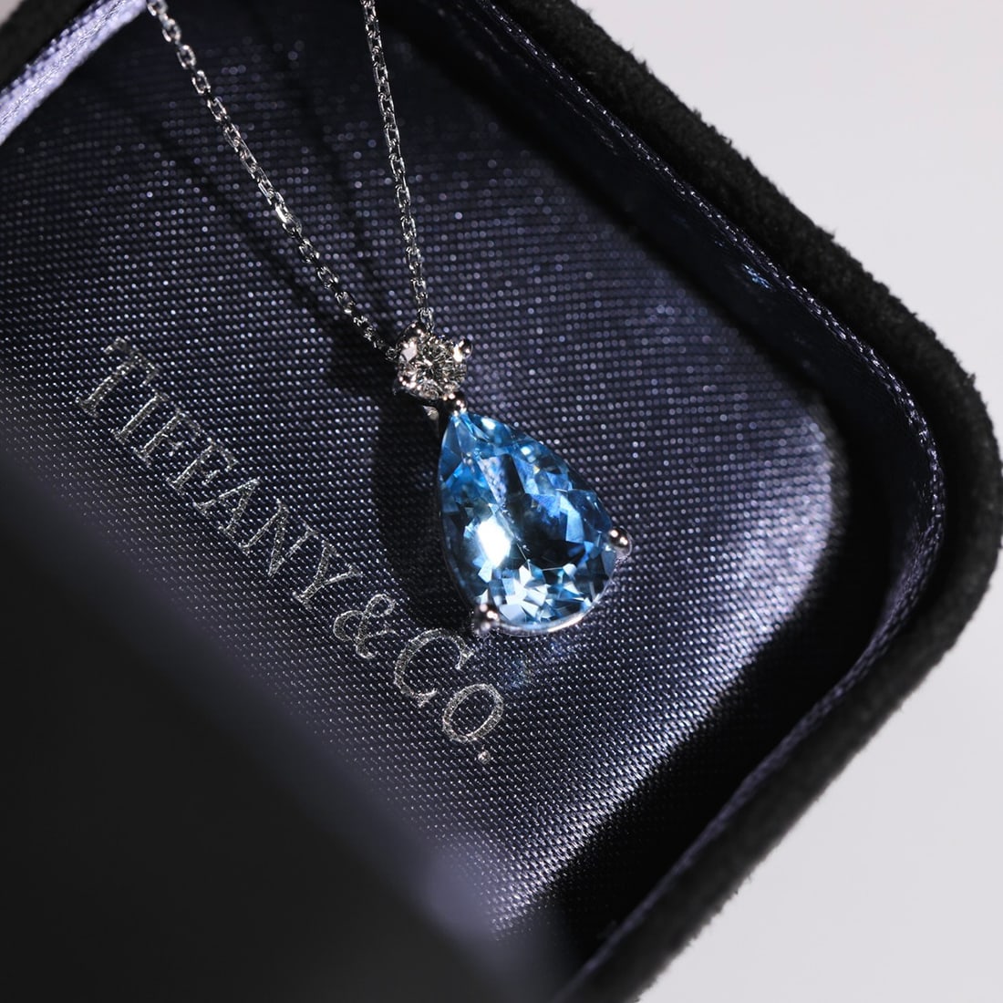 14k Gold 2.31 Ct Natural Aquamarine & Diamond Pendant( Without Chain ) - 3