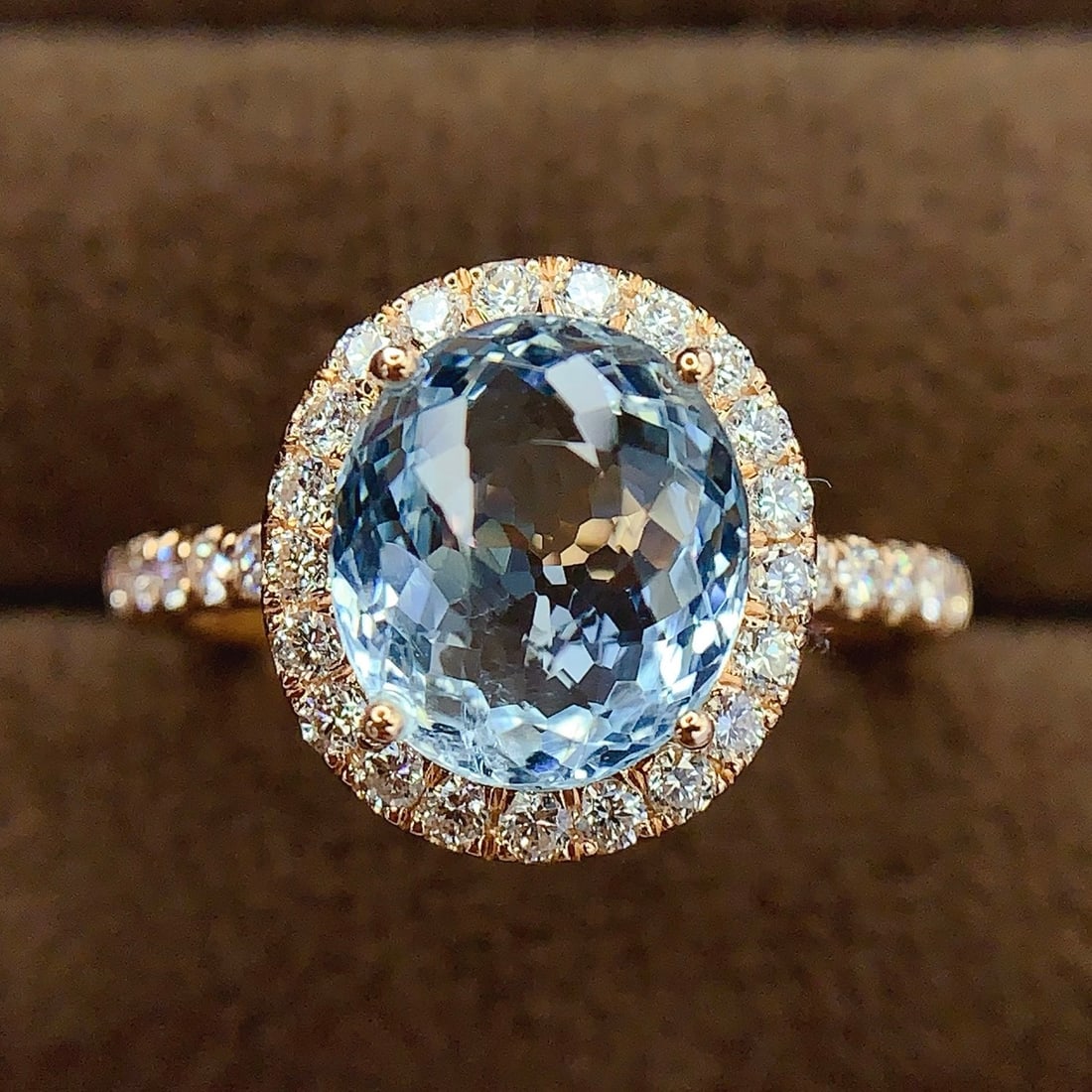 14k Gold 3.12 Ct Natural Aquamarine & Diamond Ring - 3