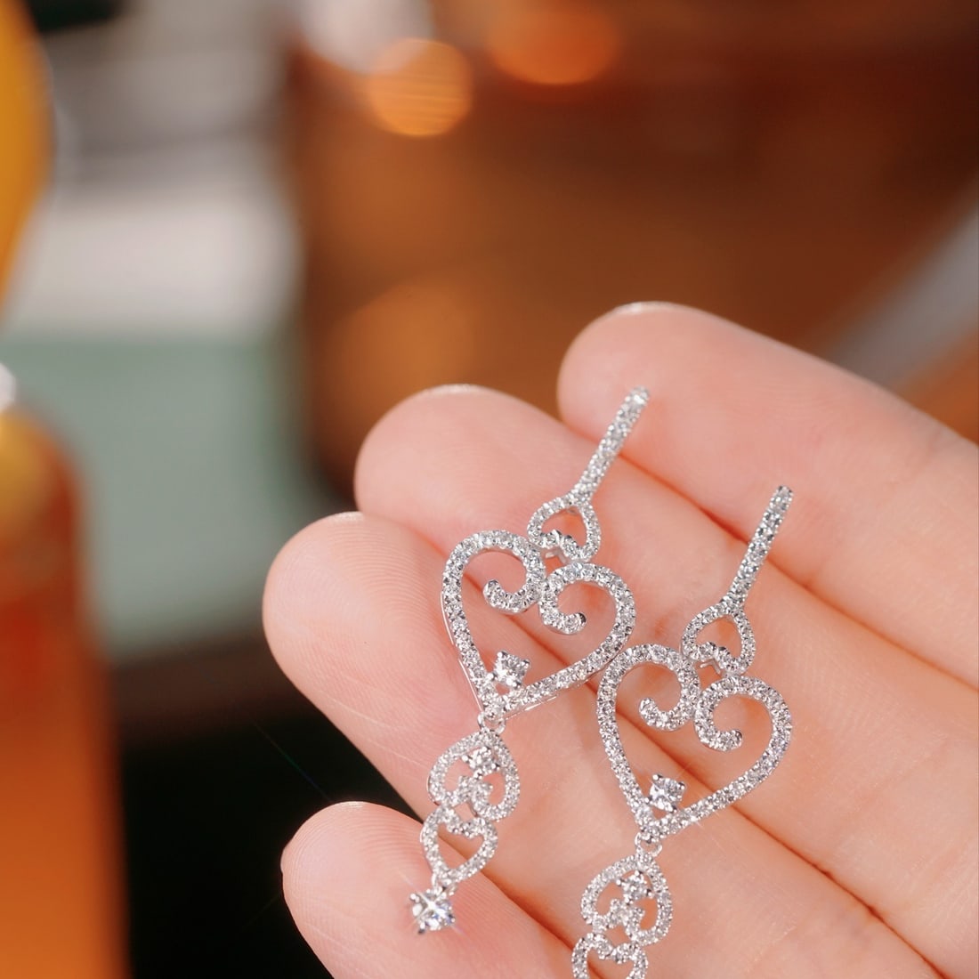 14k Gold 1.00 Ct Natural H Diamond Earrings - 5